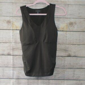 Athleta I V-Neck Active Tank Ruched Sides Built-In Bra Size 34B